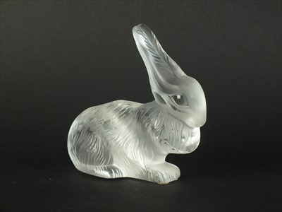Lot 579 - Lalique Crystal model of a "Cesar" rabbit