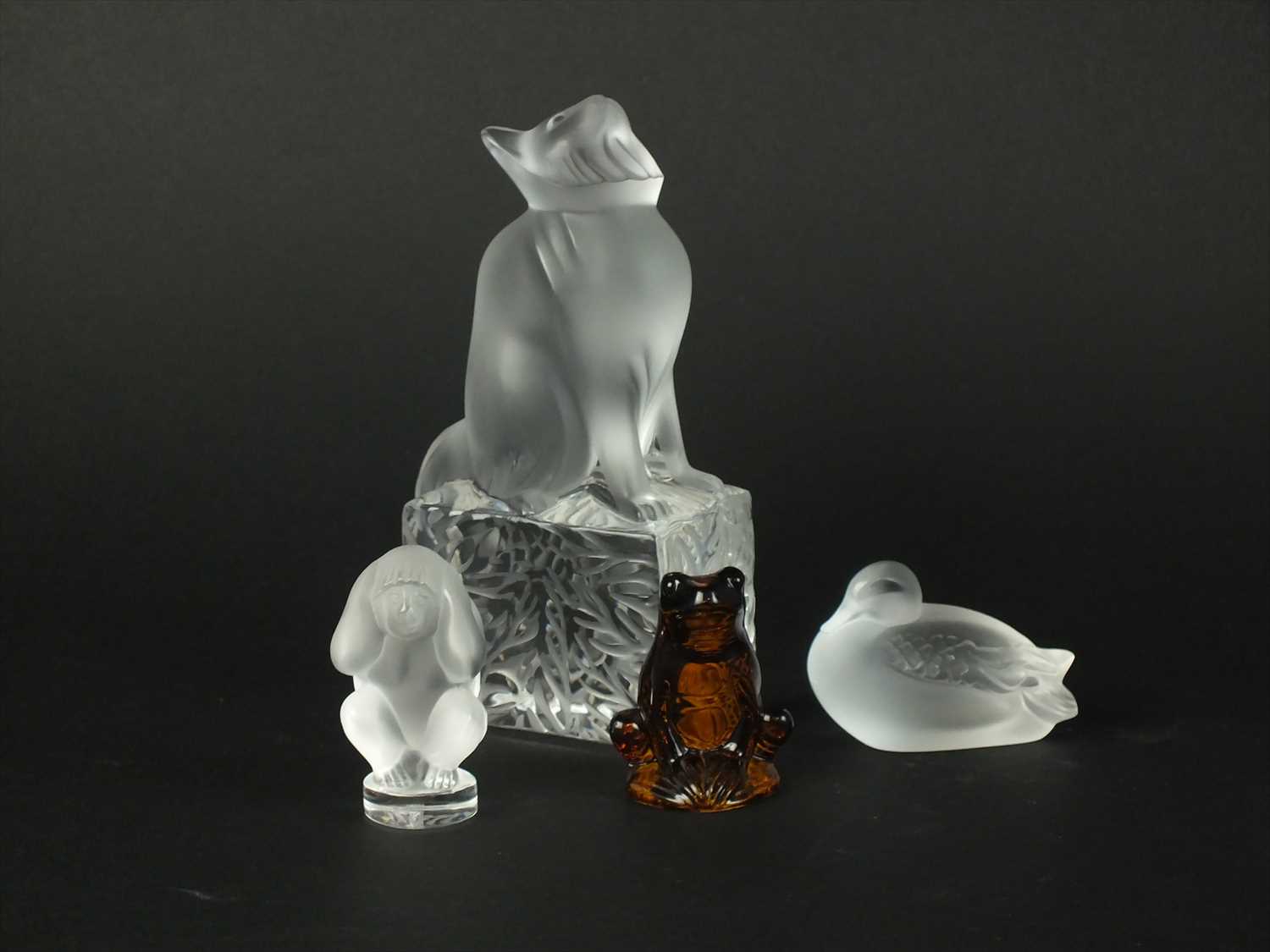 Lot 583 - Four Lalique Crystal animals