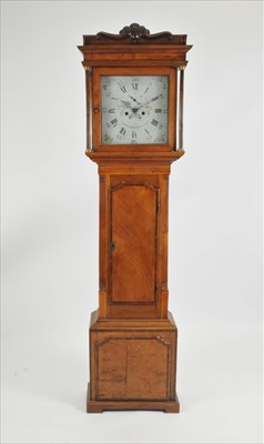 Lot 292 - A George III oak and fruitwood case 8 day longcase clock