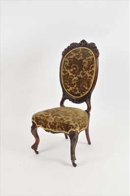 Lot 559 - A Victorian rosewood framed parlour chair