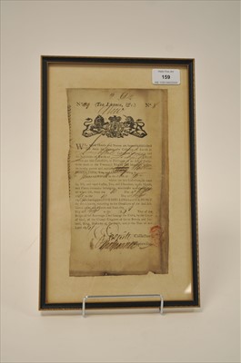 Lot 159 - TEA LICENCE, 1814, for Mary Wetton of Tamworth...