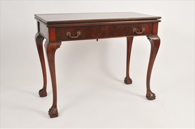 Lot 405 - A George II style mahogany card table