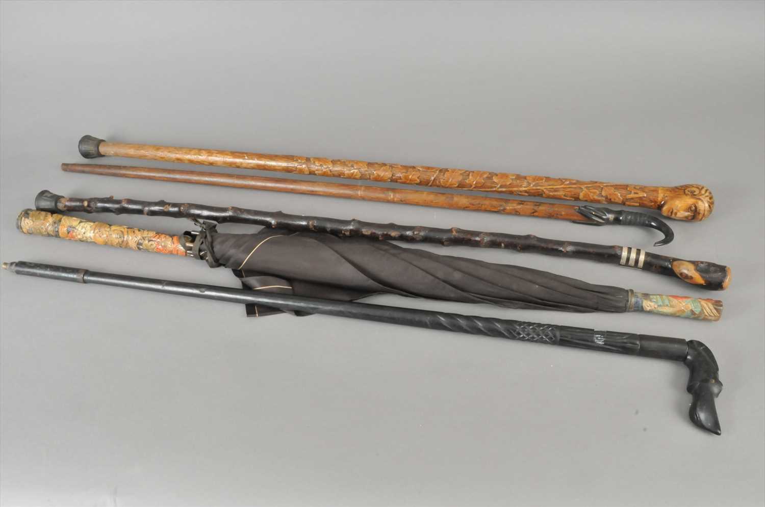 Lot 235 - A small collection of walking canes