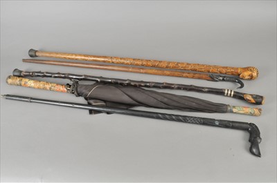 Lot 235 - A small collection of walking canes