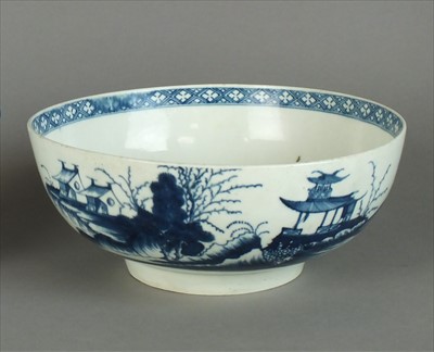 Lot 339 - Worcester 'Precipice' pattern bowl, circa 1765-75