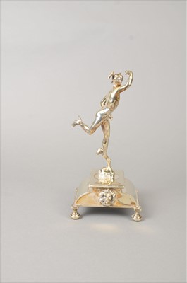 Lot 339 - A silver plated model of Mercury