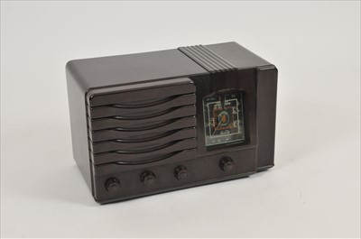 Lot 275 - An Art Deco Bakelite cased desk-top wireless Westminster radio