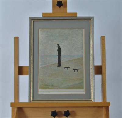 Lot 19 - L.S. Lowry (British Northern School, 1887-1976), Man Looking out to Sea