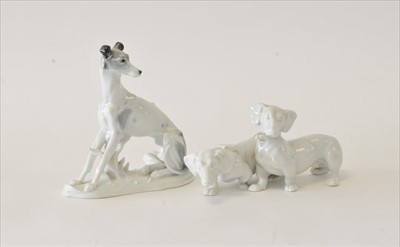 Lot 19 - Karl Ens and Heubach porcelain models of dogs