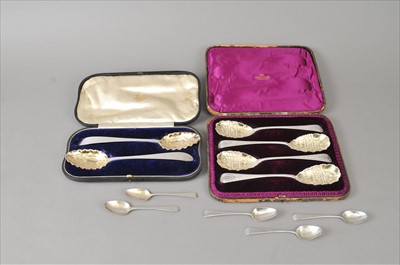 Lot 355 - A collection of silver spoons