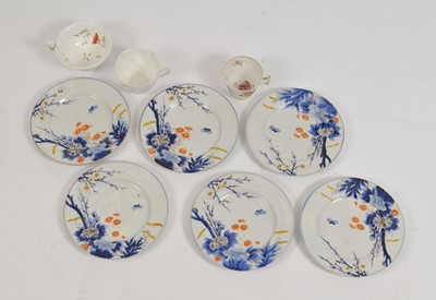 Lot 239 - A set of six Japanese side plates etc