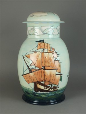 Lot 234 - Moorcroft 'The First Fleet' vase and cover