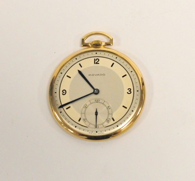 Lot 81 - An Art Deco Movado open face pocket watch