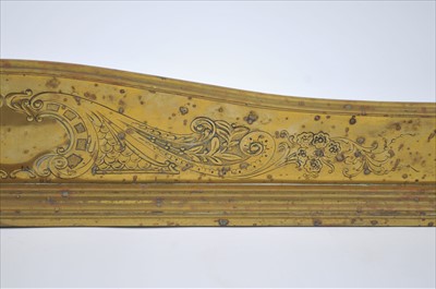 Lot 607 - A large 19th century brass country house fire place fender