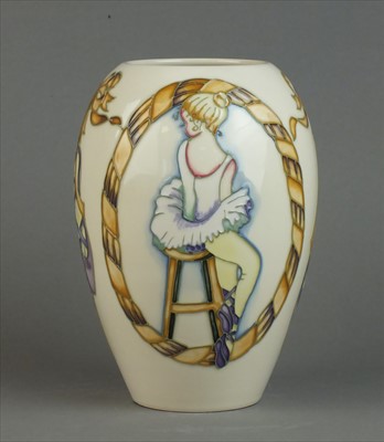 Lot 545 - Moorcroft 'Ballet Shoes' vase