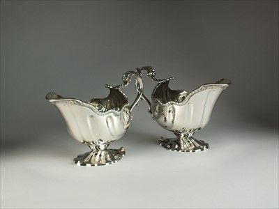 Lot 24 - A pair of Victorian silver sauce boats