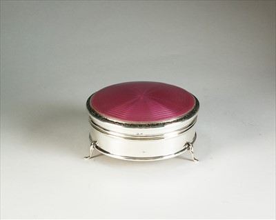 Lot 27 - A silver and enamel trinket box