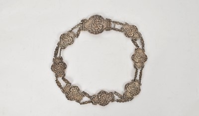 Lot 90 - An Edwardian silver belt