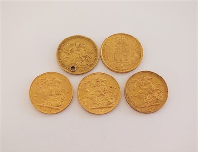Lot 187 - Five sovereigns