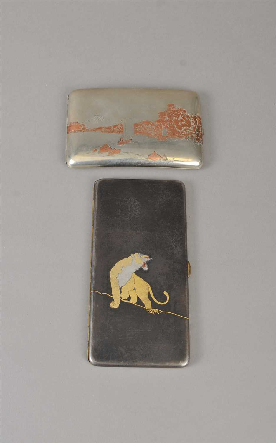 Lot 313 - Two Japanese cigarette cases