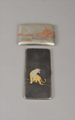Lot 313 - Two Japanese cigarette cases