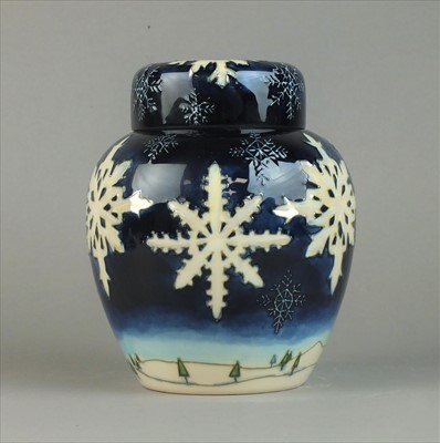 Lot 552 - Moorcroft 'Winter Wonderland' ginger jar and cover