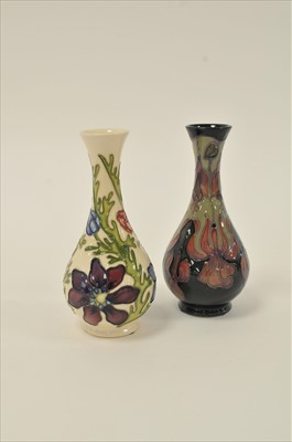 Lot 51 - Two Moorcroft 'Fuschia' bottle vases