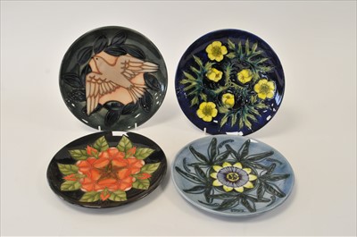 Lot 60 - Four Moorcroft Year Plates - 1990-93