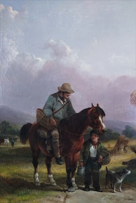 Lot 788 - William Shayer, Harvesters at rest, oil on canvas