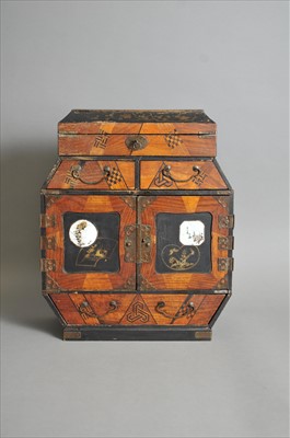 Lot 471 - A Japanese Meiji period table cabinet