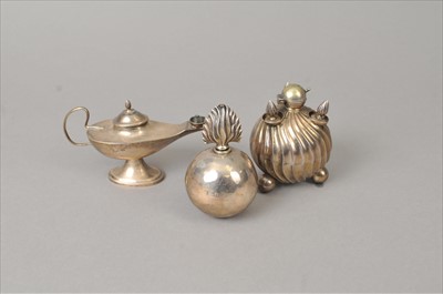 Lot 332 - Three silver table lighters