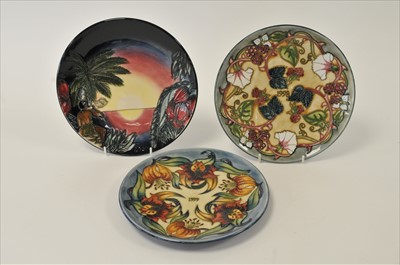 Lot 63 - Three Moorcroft Year Plates - 1998, 1999 and 2000