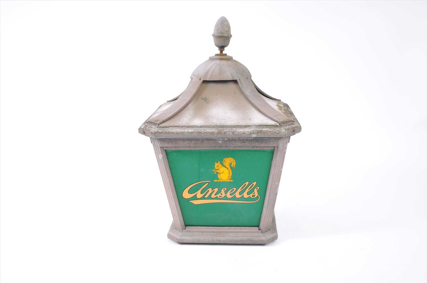 Lot 630 - A large 20th century advertising lantern for Ansells brewery