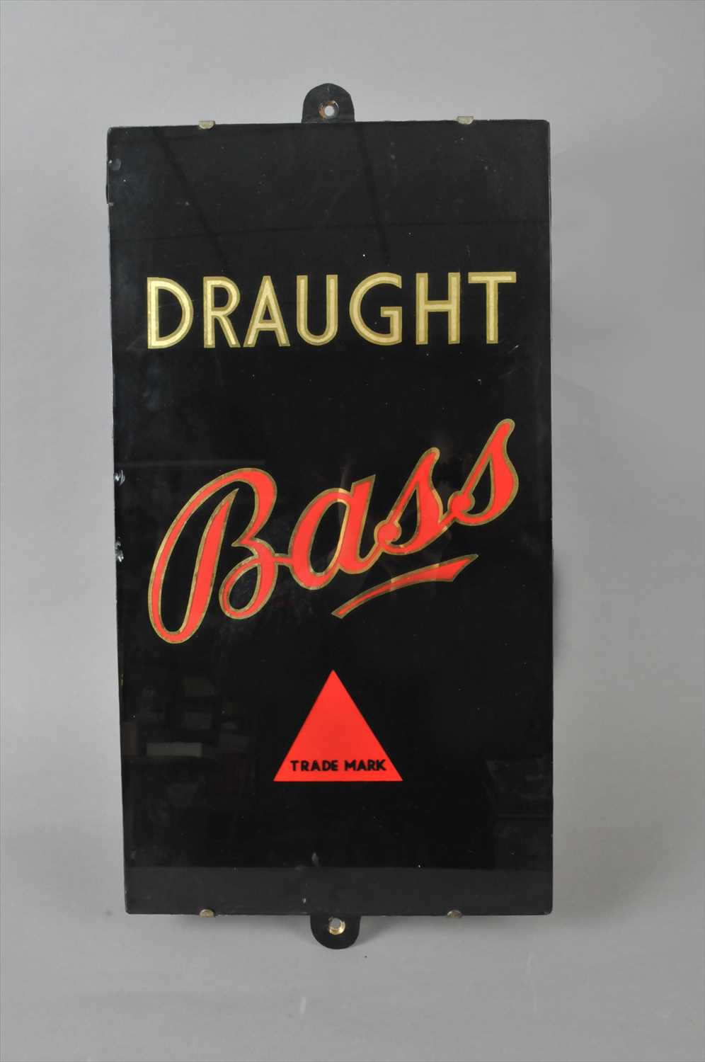 Lot 631 - An original slate-backed pub sign advertising Draught Bass