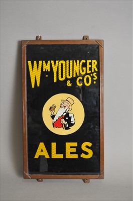 Lot 639 - An original encased slate-backed pub advertising sign for William Younger & Co's Ales