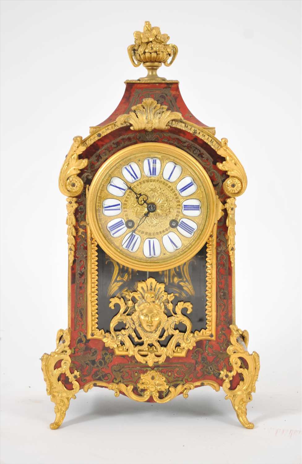 Lot 682 - A Leroy and Fitz (11935) boulle cased mantle clock