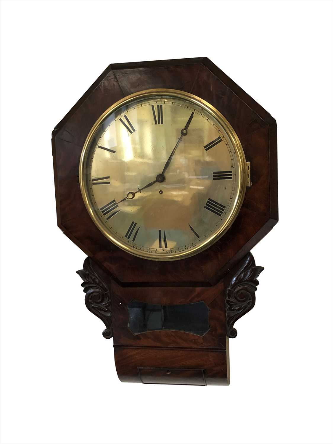 Lot 681 - A Victorian Wiltshire 14" fusee wall clock, Bullock of Melksham
