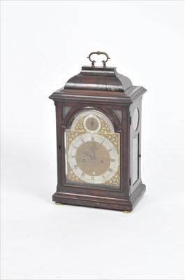 Lot 422 - Daniel Vauguion of London, a mid - late 18th century mahogany cased bracket clock