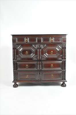 Lot 711 - A Charles II oak chest of drawers, circa 1680