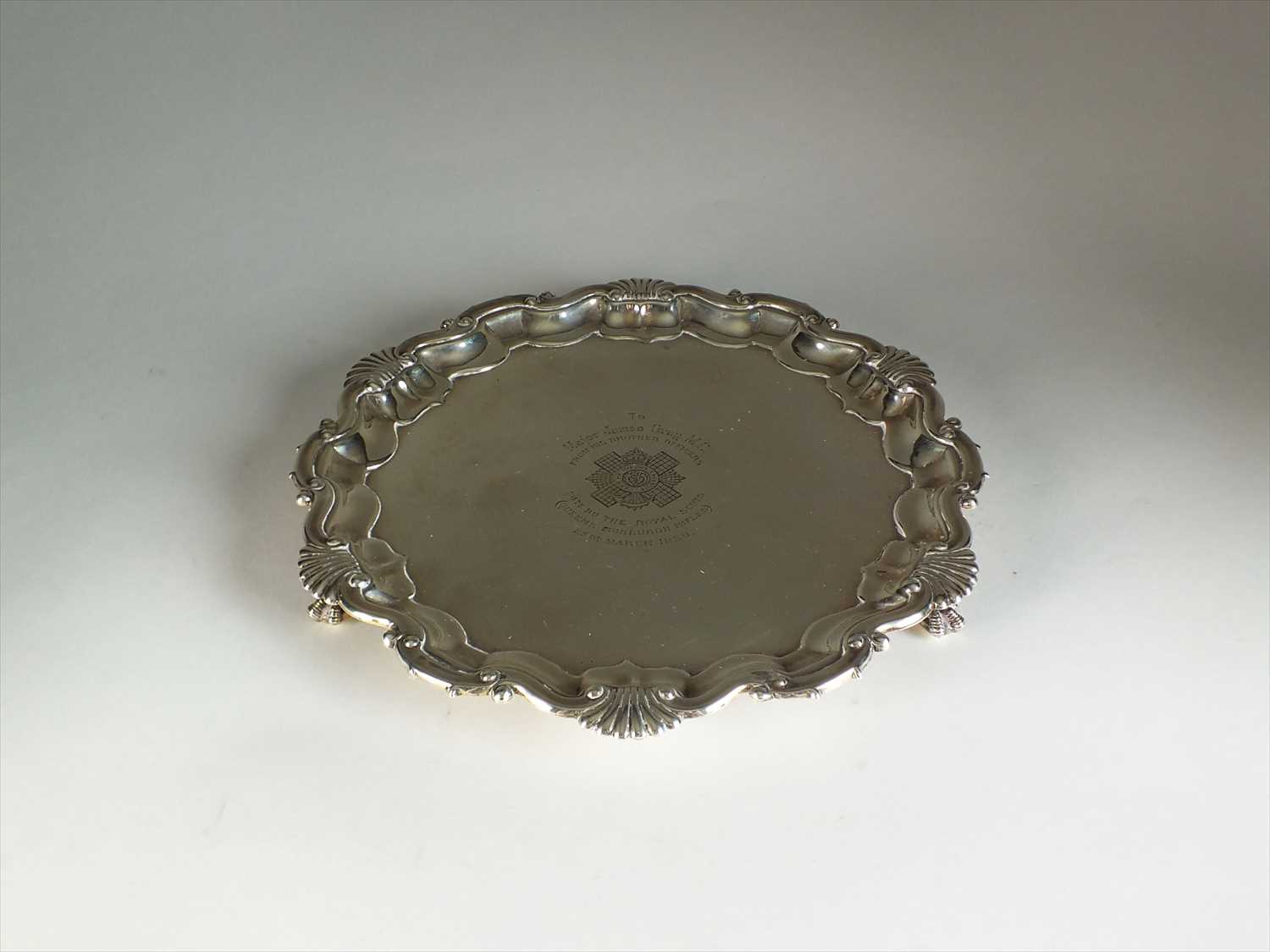 Lot 39 - A silver presentation waiter