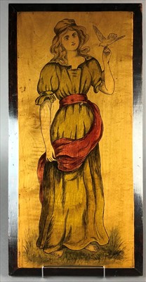 Lot 310 - Pair of wooden panels