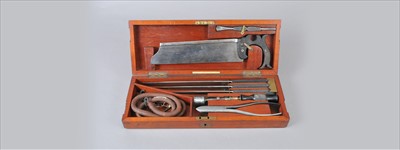 Lot 429 - An early-mid 19th cased surgeon's amputation kit by Millikin & Lawley, possibly campaign