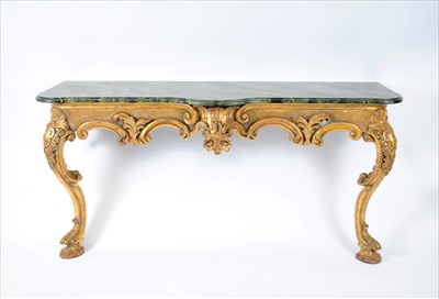 Lot 740 - A 20th century baroque style hall or console table