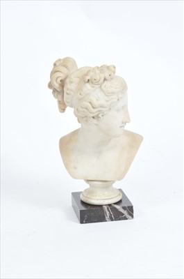 Lot 646 - After Antonio Canova (Italian, 1757-1822) A white marble bust of the Venus Italica