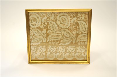 Lot 288 - A framed lacework panel, script verso, proporting be that worn by Marie Antoinette