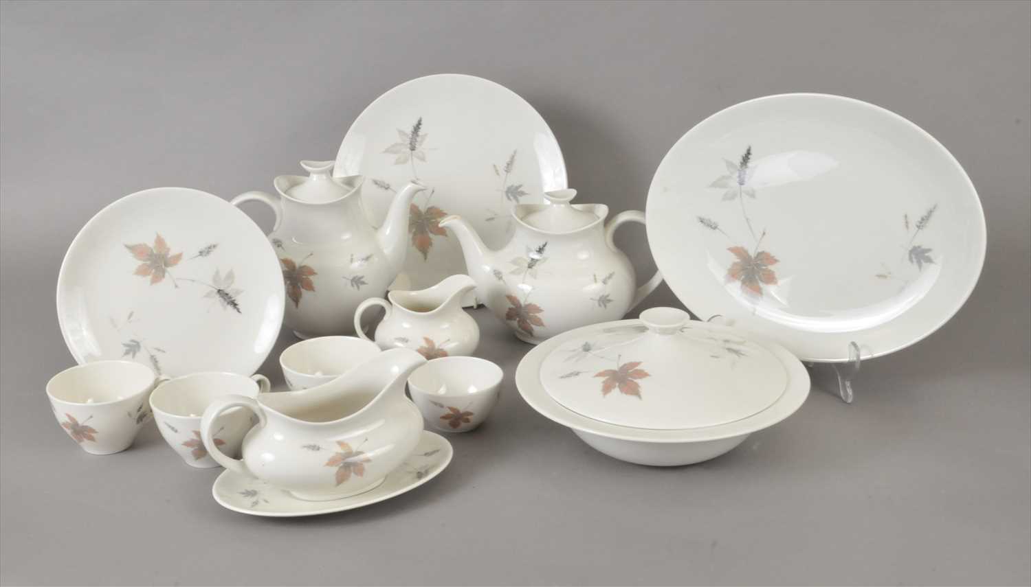 Lot 20 - Royal Doulton 'Tumbling Leaves' tea, coffee and dinner service
