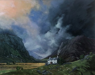 Lot 92 - Celia de Grammont (Welsh Contemporary), Storm Clouds over Tryfan, Wales