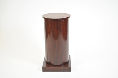 Lot 382 - A flame mahogany veneered pillarbox cupboard