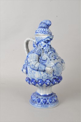 Lot 217 - German salt-glazed stoneware jug and cover