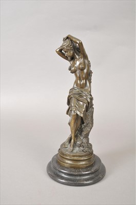 Lot 254 - A cast bronze study of a female nude
